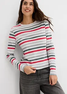 Langermet topp i 100% bomull, bonprix