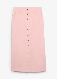 Midiskjørt i twill, bonprix