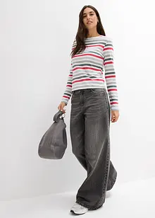 Langermet topp i 100% bomull, bonprix