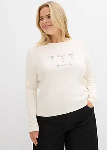 Langermet topp i 100% bomull, bonprix