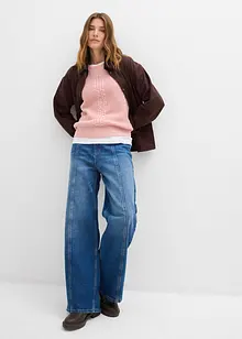 Strikket vest i bomullsmiks, bonprix