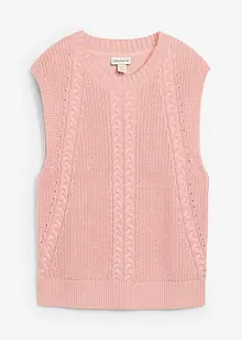 Strikket vest i bomullsmiks, bonprix