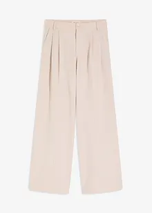 Bukse med legg i viskosemiks, bonprix