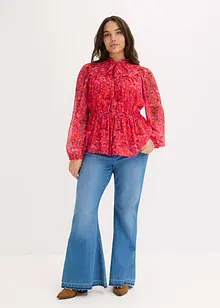 Knytebluse i chiffon, bonprix