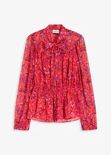 Knytebluse i chiffon, bonprix