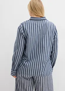 Oversized skjorte med knyting i falden, bonprix