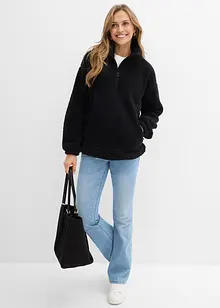 Fleecegenser med ståkrage, bonprix