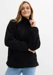 Fleecegenser med ståkrage, bonprix