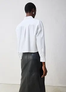 Kort, oversized skjorte med silke, bonprix