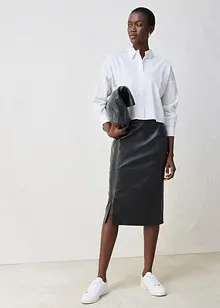 Kort, oversized skjorte med silke, bonprix