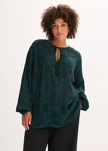 Bluse i strukturert viskose, bonprix