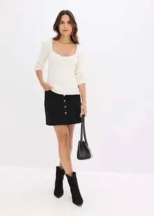 Genser i finstrikk med pyntedetalj, bonprix