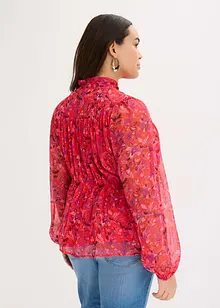 Knytebluse i chiffon, bonprix