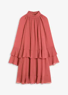 Chiffonkjole med volanger, bonprix