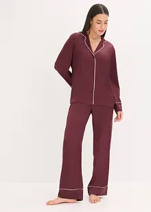 Pyjamas i vevd sateng, bonprix