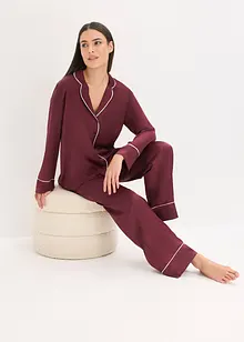 Pyjamas i vevd sateng, bonprix