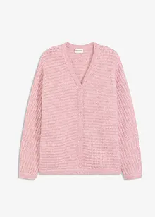 Grovstrikket jakke med ullandel, bonprix