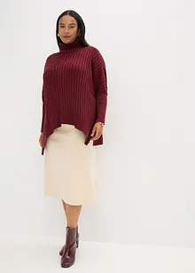 Strikket skjørt i utskrådd modell, bonprix