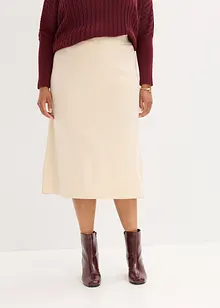 Strikket skjørt i utskrådd modell, bonprix