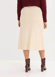 Strikket skjørt i utskrådd modell, bonprix