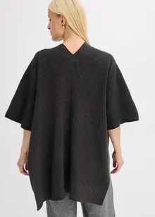 Oversized strikkecape, bonprix