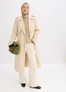Trenchcoat i ullstil, bonprix