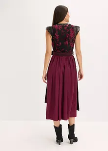 Legglang tyrolerkjole med fløyel (2-delt sett), bonprix