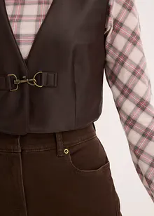 Vest i imitert skinn og used look, bonprix