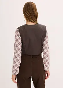 Vest i imitert skinn og used look, bonprix