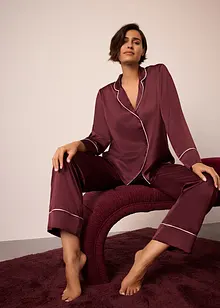 Pyjamas i vevd sateng, bonprix