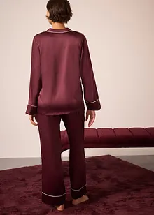 Pyjamas i vevd sateng, bonprix