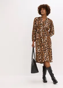 Midikjole av lett sateng, bonprix