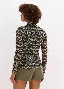 Langermet topp av myk mesh, bonprix