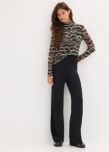 Strikket bukse i myk viskosemiks, bonprix