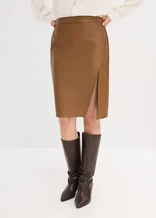 Blyantskjørt i skinnimitasjon, bonprix