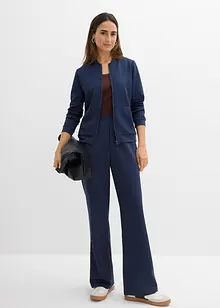 Sweatshirt i scuba-materiale med glidelås, bonprix