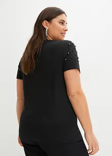 Topp med applikerte perler, bonprix