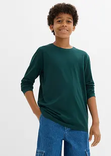 Langermet topp med økologisk bomull (3-pack), bonprix