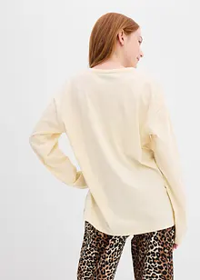 Langermet topp i 100% økologisk bomull, bonprix