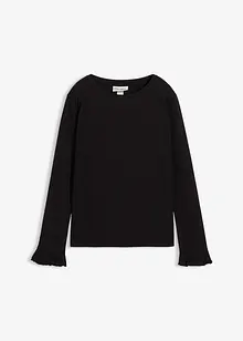 Langermet topp i økologisk bomull med elastan, bonprix