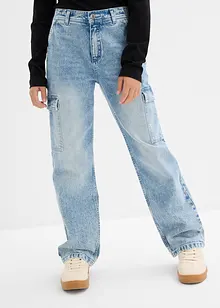 Vid cargo-jeans, Mid Waist, bonprix