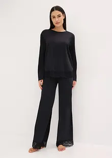 Pyjamas med nydelige blonder, bonprix