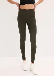 Varmende leggings med refleksdetaljer og mobillomme, bonprix
