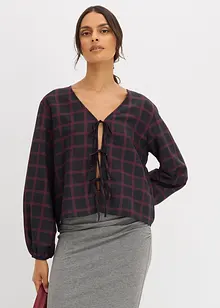 Oversized bluse av  myk viskose, bonprix