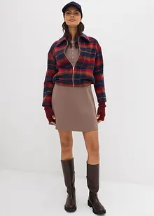 Ribbet kjole av elastisk bomullsmiks, bonprix