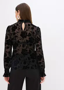 Langermet topp i lett transparent materiale, bonprix