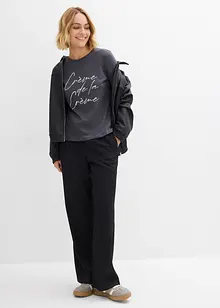 Langermet topp i 100% bomull, bonprix