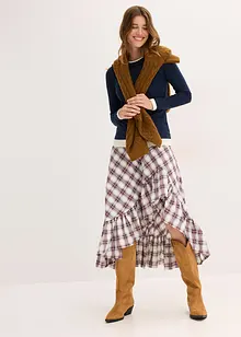 Langermet topp i bomullsmiks, bonprix