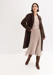 Leopard-topp med glanstrykk, bonprix