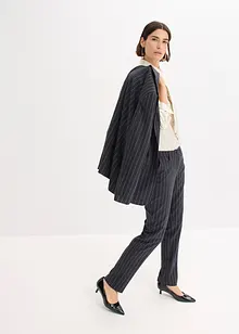 Skjorte i sateng med avtagbart slips (2-delt sett), bonprix